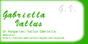 gabriella vallus business card